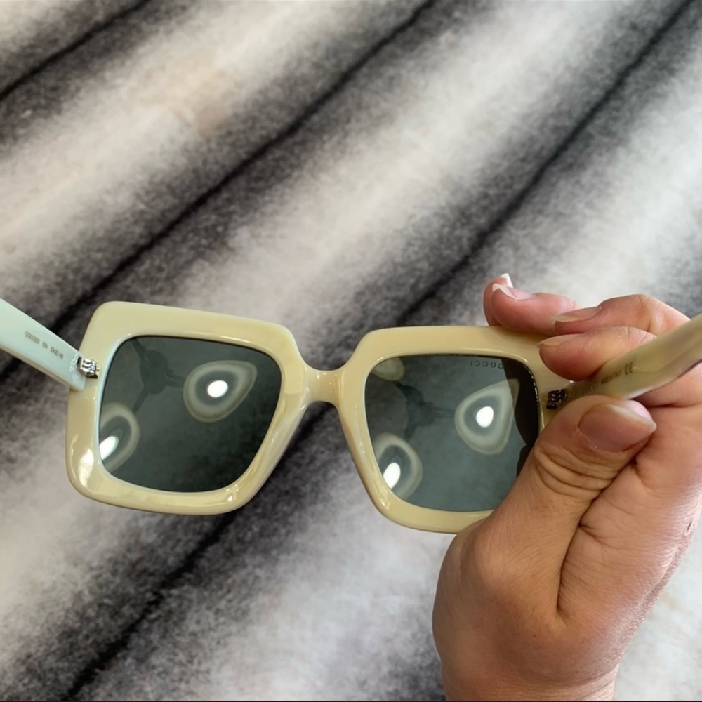 Gucci GG0328S 004 Rainbow Square Sunglasses - Picture 7 of 10